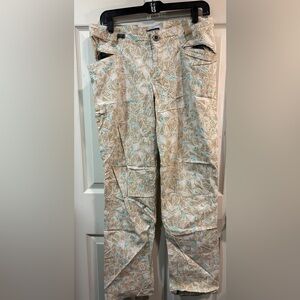 Patagonia Venga Rock Pants Climbing Gorpcore Geometric Print Adjustable Waist 10